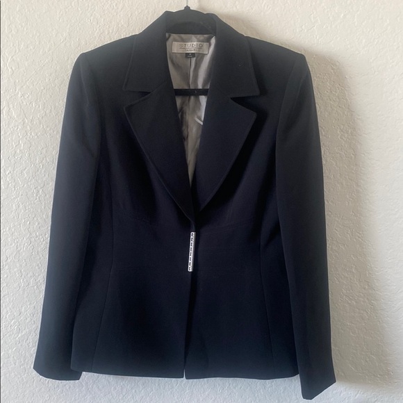 Studio Tahari Black Blazer Structured Suit Jacket - Picture 1 of 7